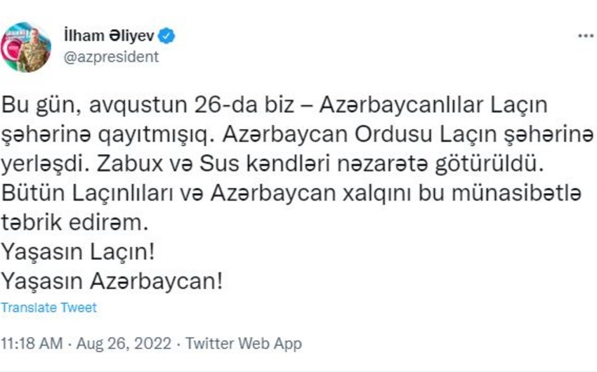İlham Əliyev: 