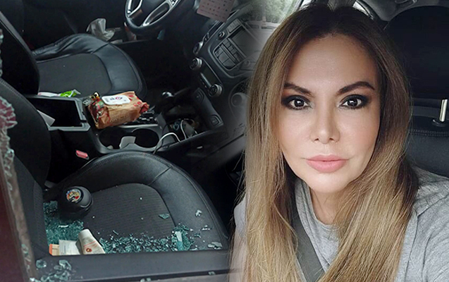 Ülviranın maşınına oğru girdi, kosmetikasını oğurladı - Fotolar