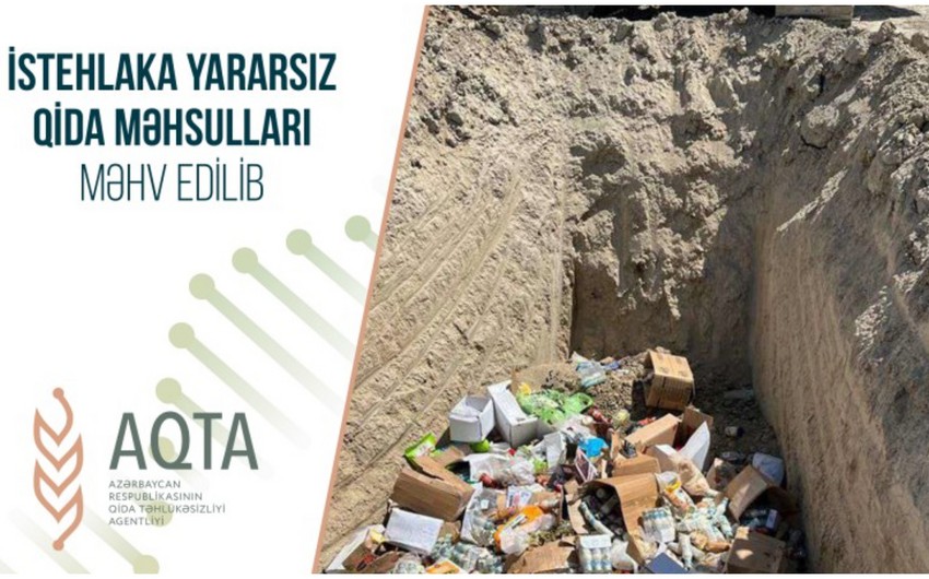İstehlaka yararsız qida məhsulları məhv edilib