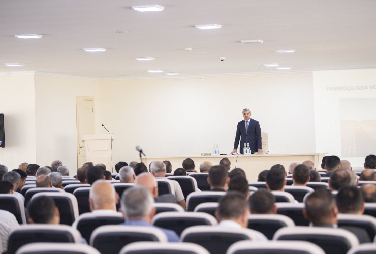 Salyanda “Pambıqçılıqda mövcud vəziyyət və məhsul yığımına hazırlıq” mövzusunda növbəti regional müşavirə keçirilib