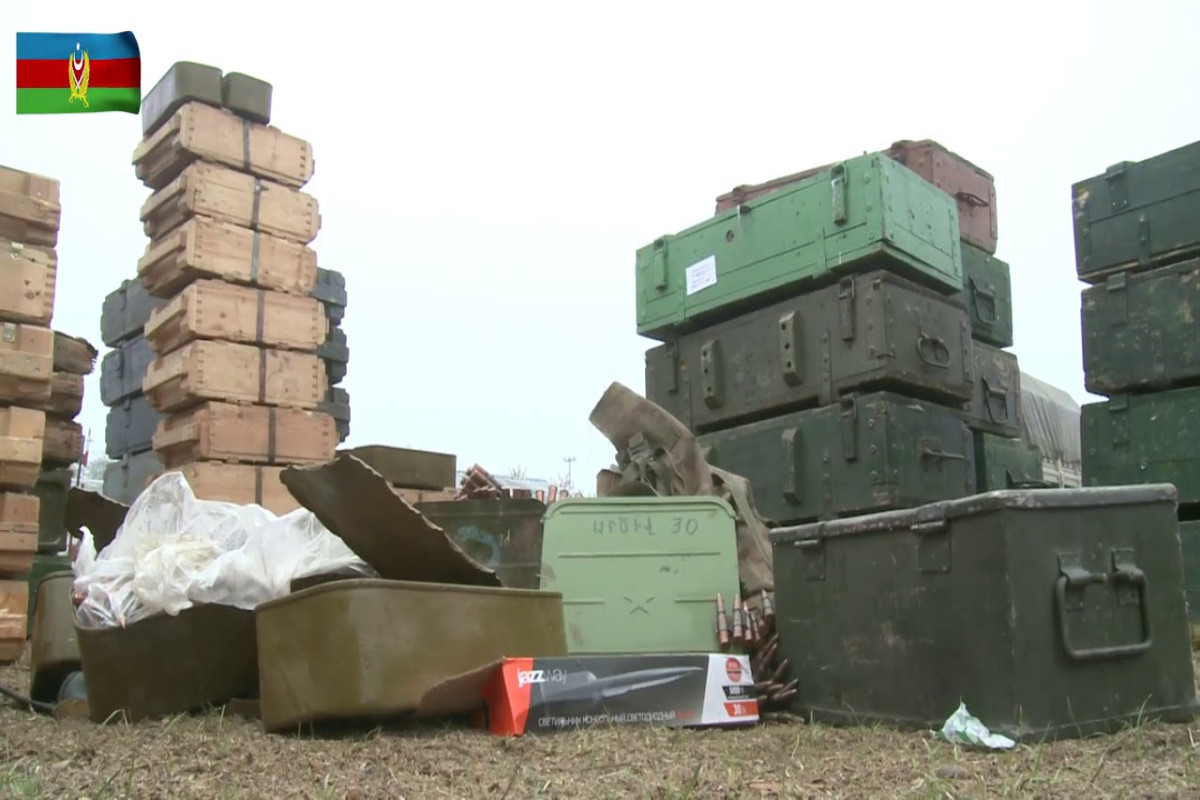 Ermənistanın təxribat törətdiyi istiqamətdə HHM sistemi çökdürülüb, 14500-dən çox döyüş sursatı ələ keçirilib