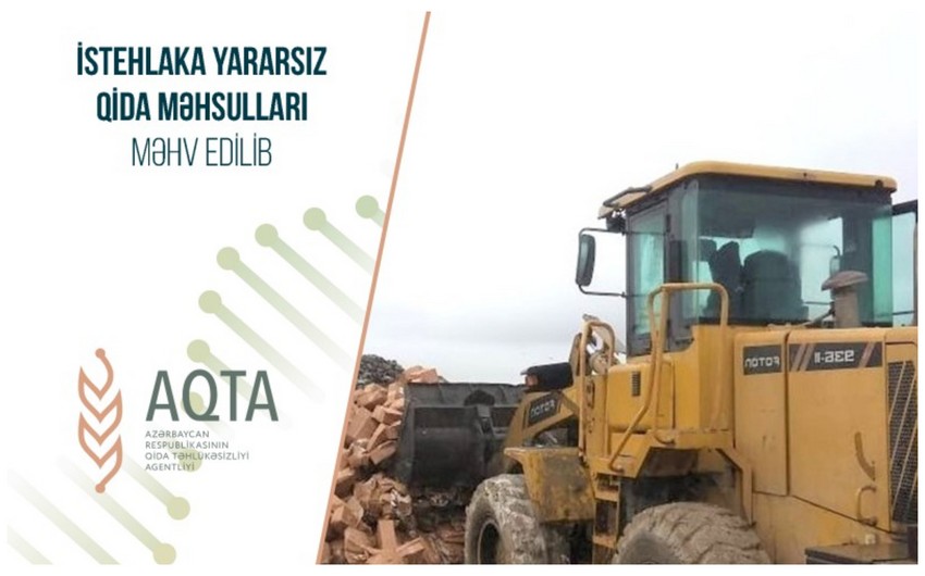 İstehlaka yararsız qida məhsulları məhv edilib