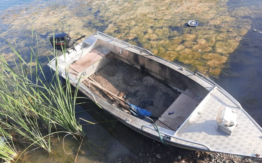 Mingəçevirdə ETSN-in xidməti qayığının yandırılması ilə bağlı cinayət işi başlanılıb - FOTO
