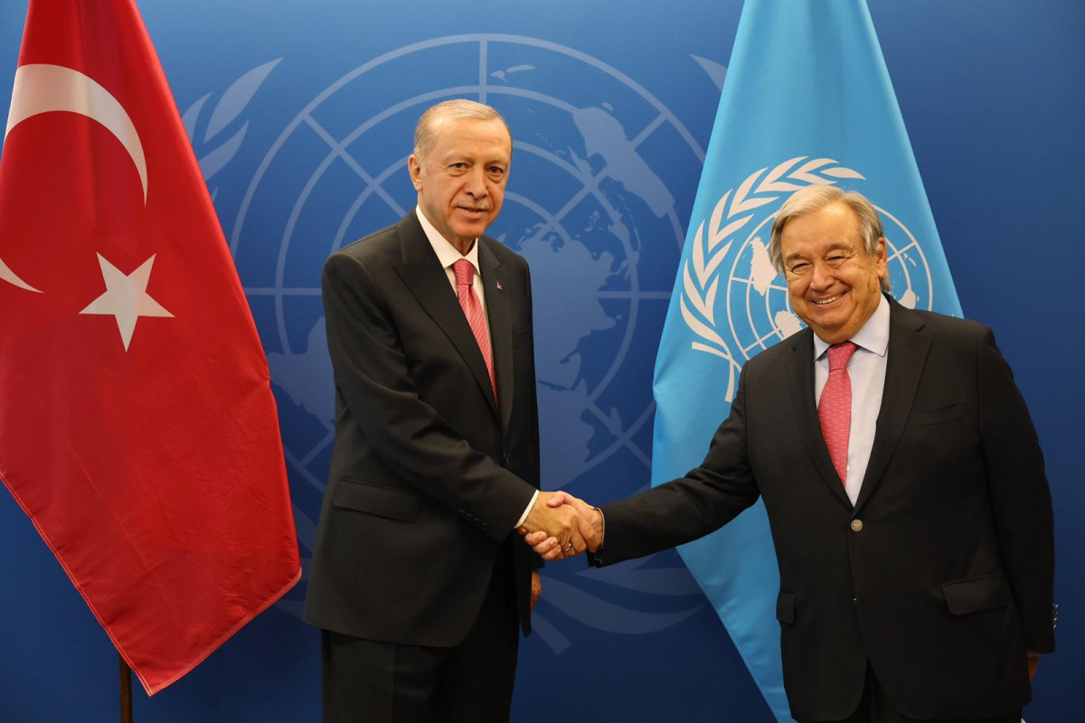 Ərdoğan BMT-nin Baş katibi Antonio Quterreşlə görüşüb