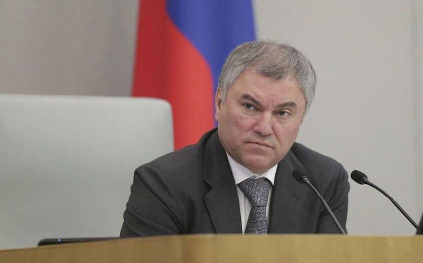 Rusiya Dövlət Dumasının sədri Azərbaycana səfərə gəlib