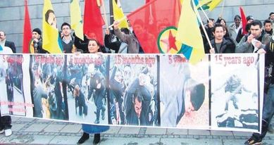 İsveçdə terror təşkilatı YPG/PKK tərəfdarları yenidən nümayiş keçirib