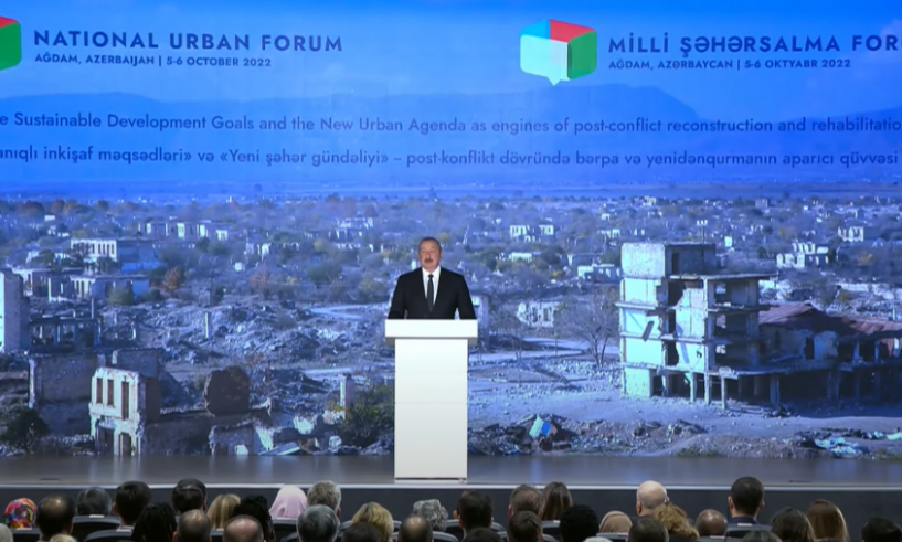 Prezident İlham Əliyev: “Ağdam işğal illəri zamanı tamamilə məhv edilib”