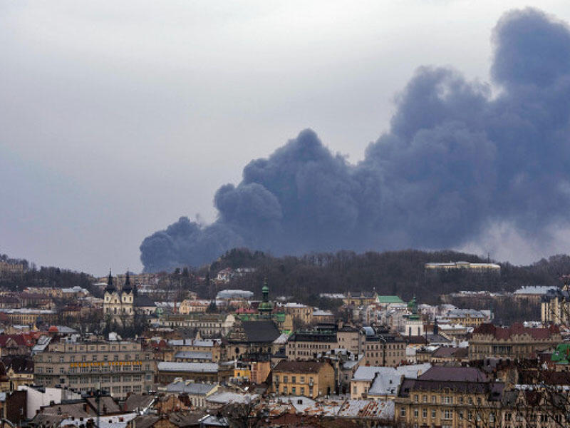 Ukraynanın Lvov şəhərinə də raket hücumları olub
