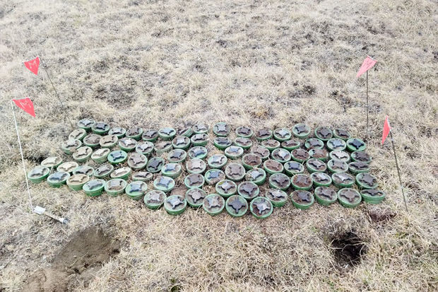 Kəlbəcər və Daşkəsəndə yeni aşkar olunan minalar zərərsizləşdirilib - FOTO