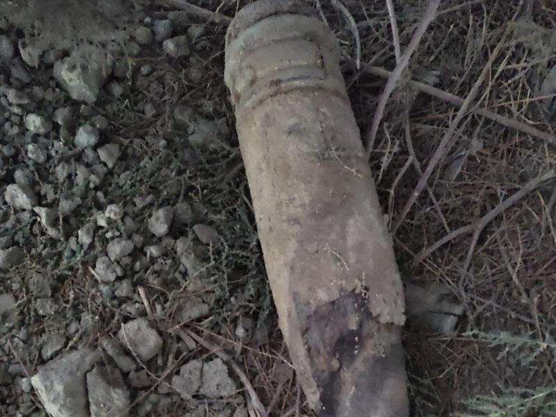 Qobuda döyüşə yararlı top mərmisi tapıldı - VİDEO - FOTO