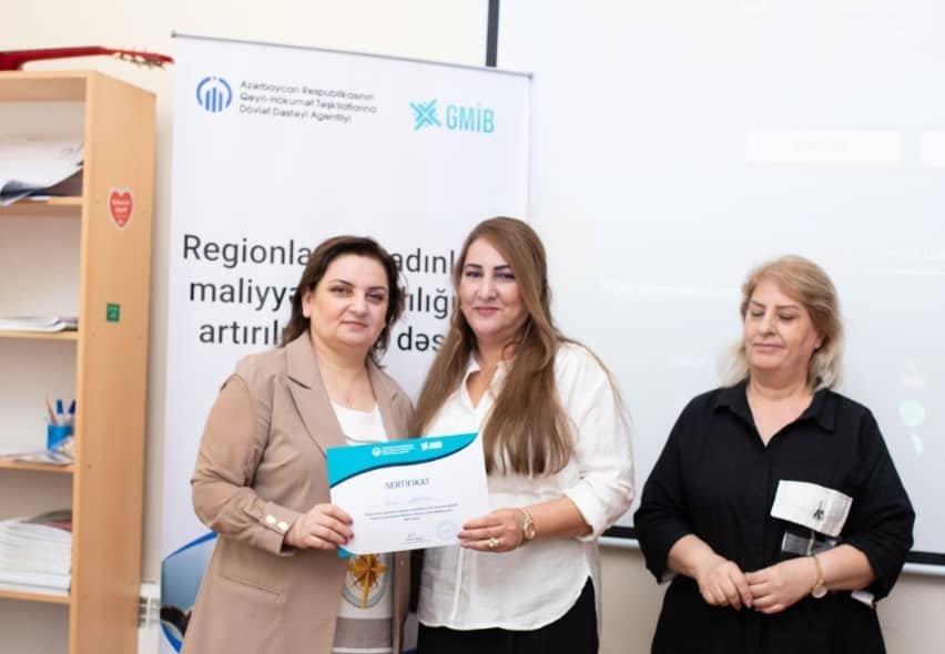 Gənc Mühasiblər İctima Birliyi “Regionlarda qadınların maliyyə savadlılığının artırılmasına dəstək” layihəsinin icrasına davam edir