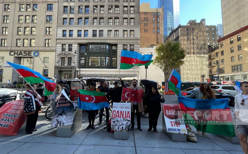 ABŞ-dakı Azərbaycan icması Ermənistanın təcavüzkar siyasətinə qarşı aksiya keçirib
