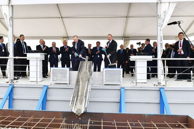 Cəbrayılda Qumlaq dəmir yolu stansiyasının təməli qoyulub - YENİLƏNİB + FOTO