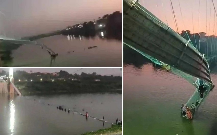 Hindistanda körpü uçub, ölənlərin sayı 141-ə çatıb