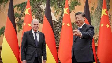 Almaniya kansleri Çin prezidenti ilə görüşüb