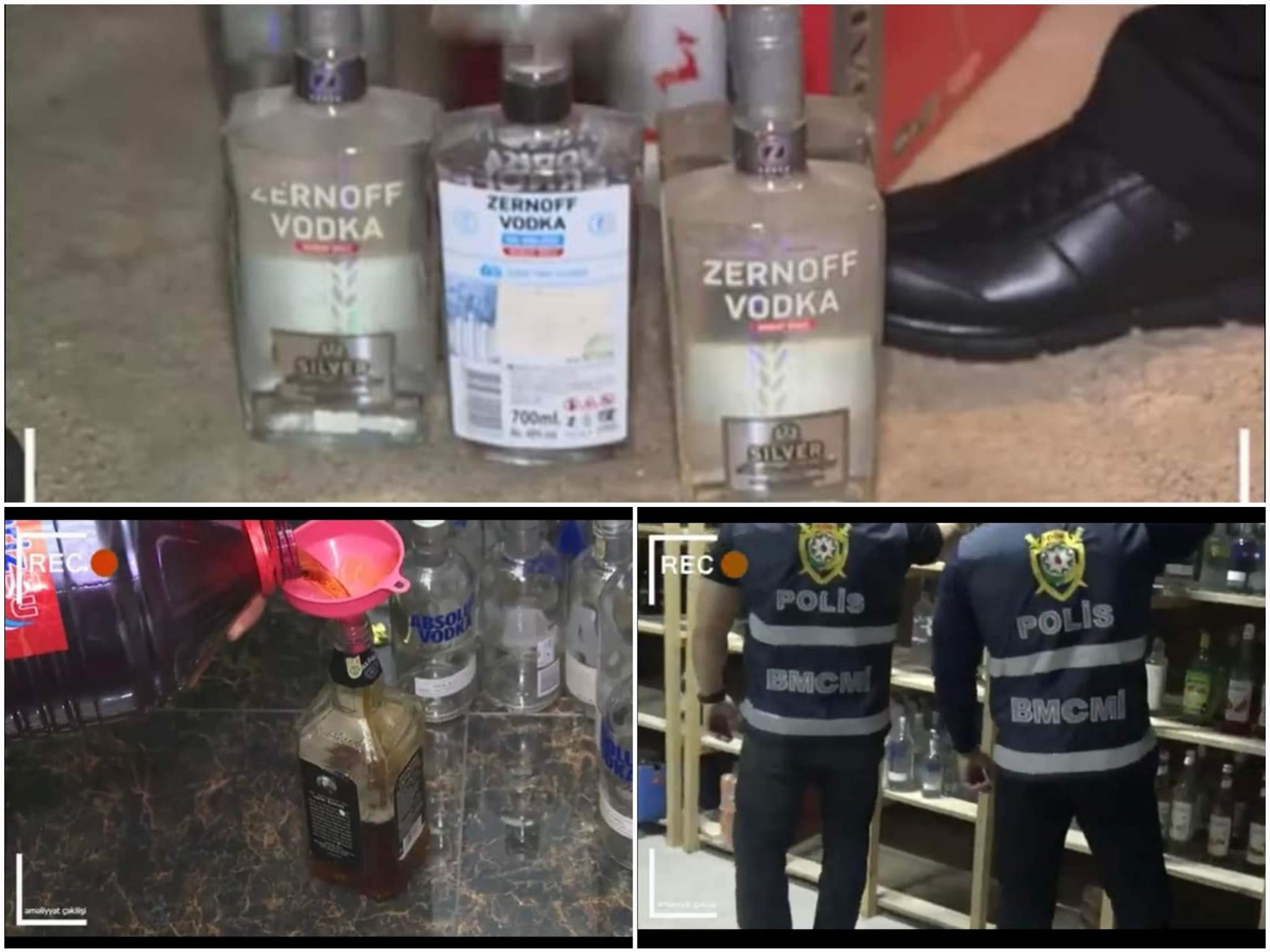 Saxta araq, tekila, viski və konyak 