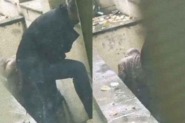 Kliniki Tibbi Mərkəzin həyətində narkomanlar peyda olub - VİDEO