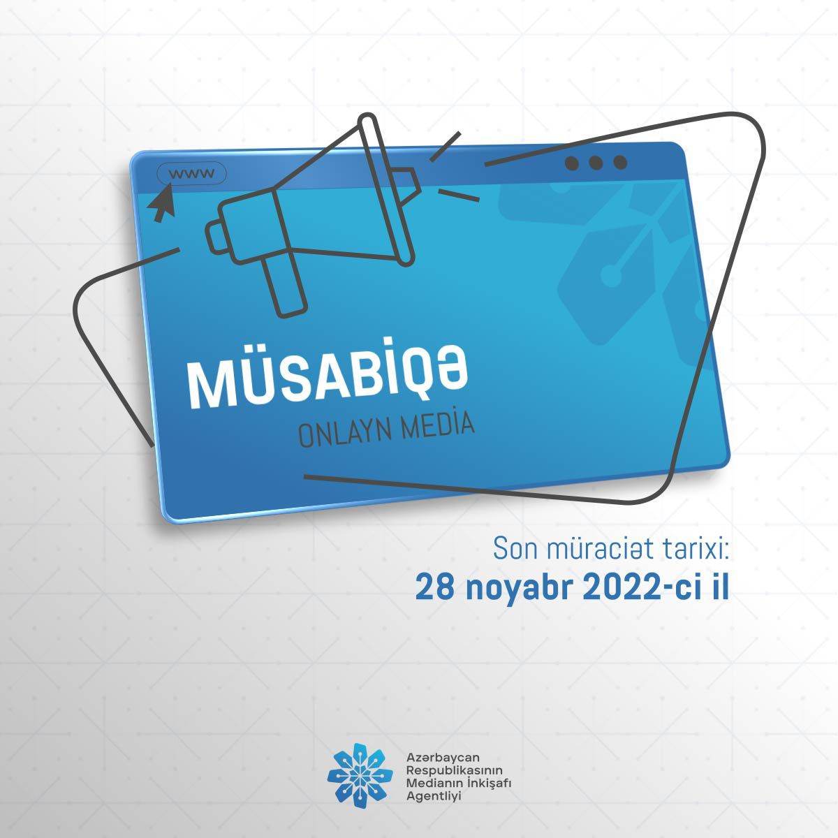 Medianın İnkişafı Agentliyi onlayn media subyektlərinə dəstək üçün müsabiqə elan edir