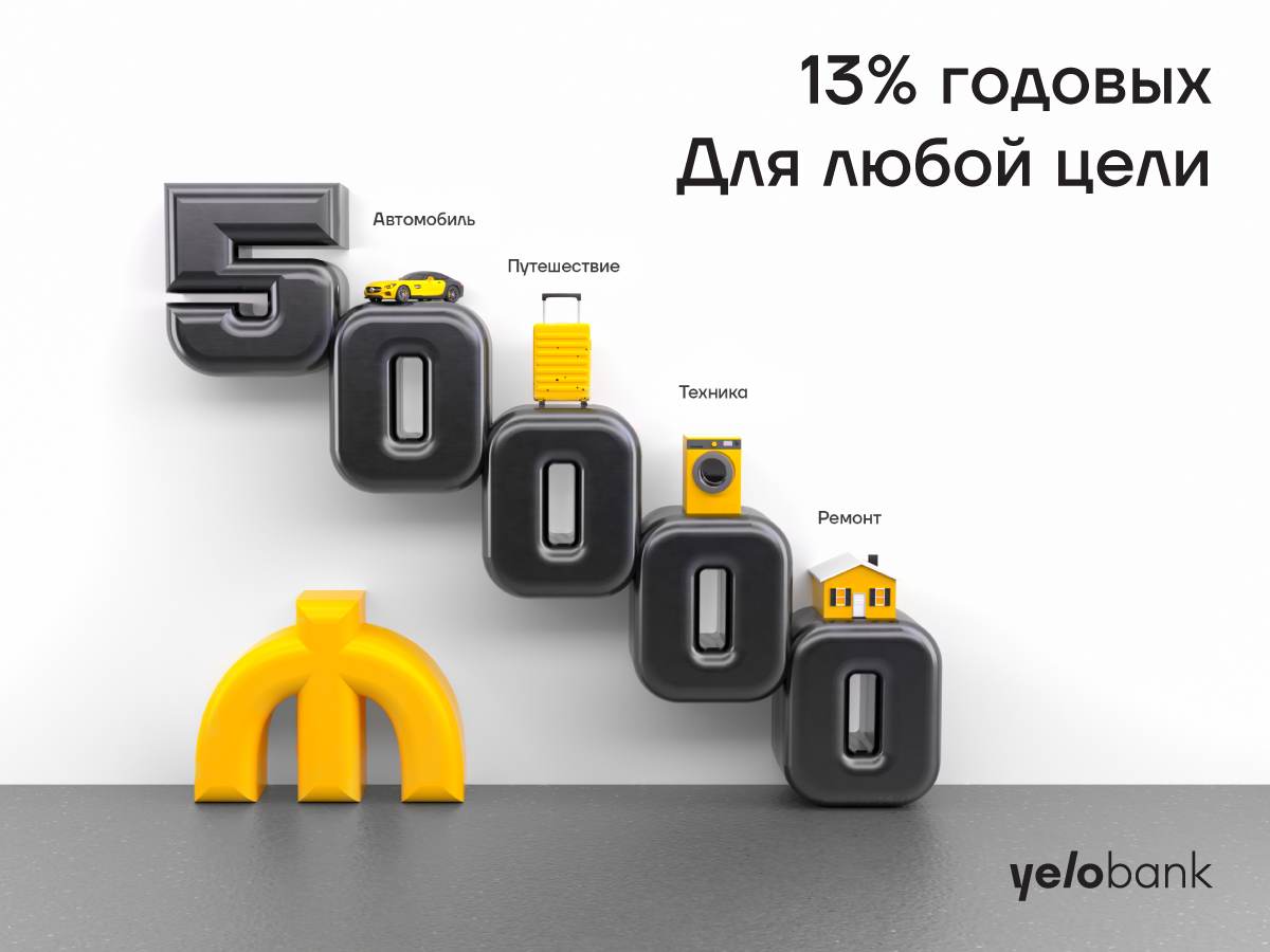 Кредит до 50 000 манатов на ваши планы от Yelo Bank