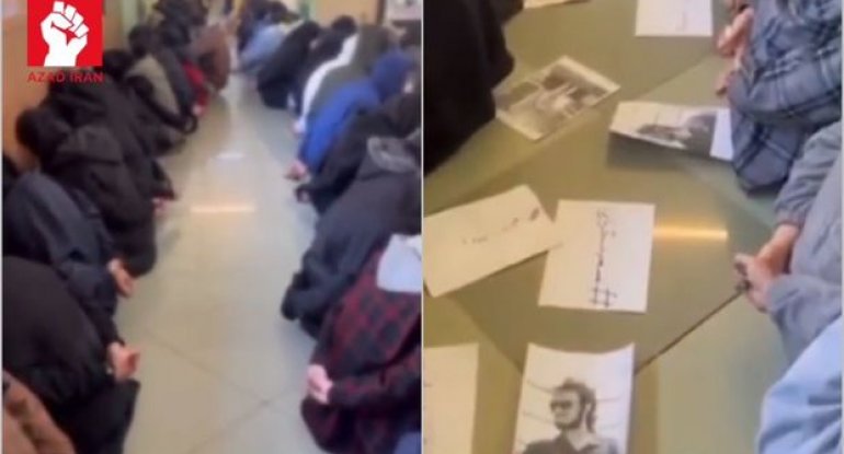 İranlı tələbələr rektorun otağı qarşısında oturaq aksiya keçirdilər - VİDEO