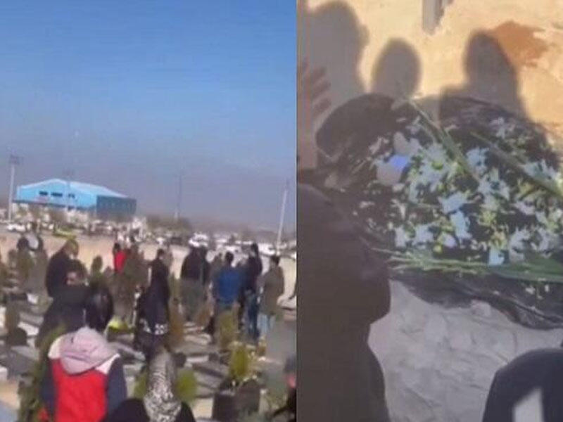 Təbrizdə polis dəfn mərasiminə hücum etdi - VİDEO