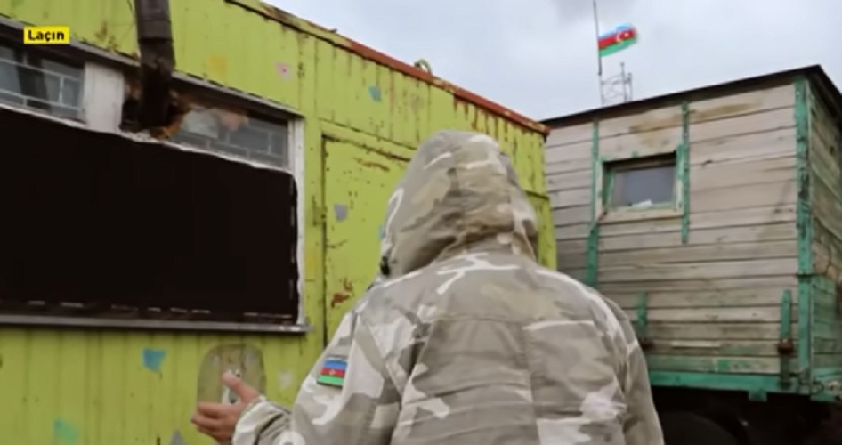 Laçında məhv edilən erməni postundan görüntülər - VİDEO