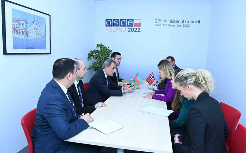 Ceyhun Bayramov norveçli həmkarını Ermənistanın təxribatları barədə məlumatlandırıb