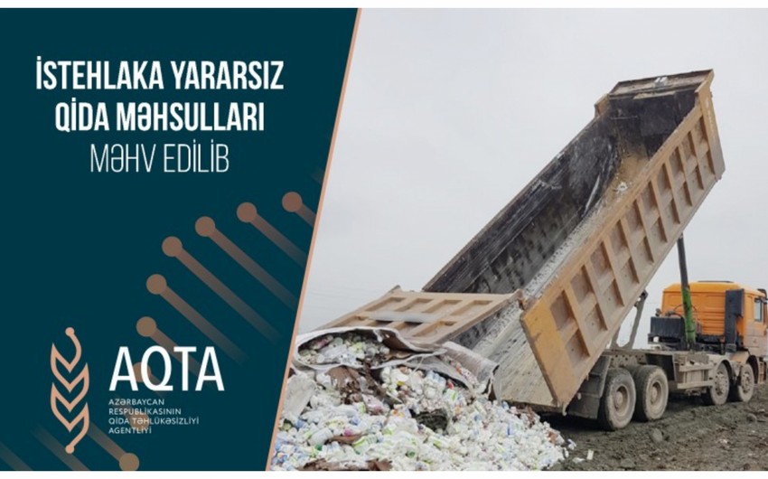 İstehlaka yararsız 14,5 ton süd məhsulları məhv edilib