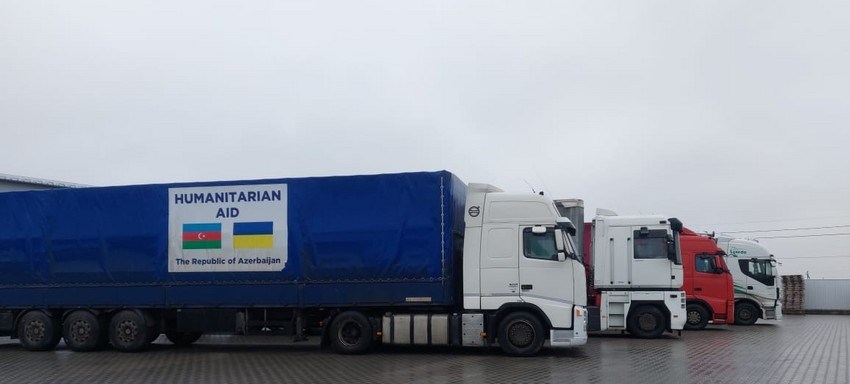 Azərbaycanın göndərdiyi humanitar yardımın bir hissəsi Ukraynaya çatıb