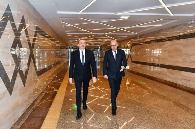 İlham Əliyev “Xocəsən” metro stansiyasının açılışında iştirak edib - FOTO