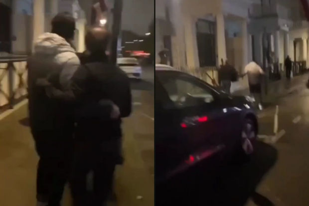 İranın Londondakı səfiri etirazçılardan qaçdı - VİDEO