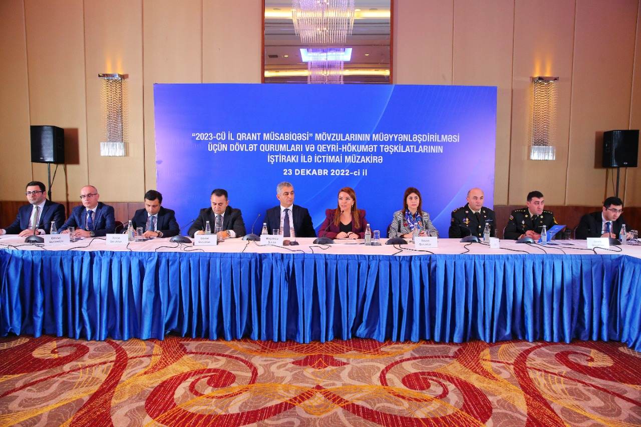 “2023-cü il qrant müsabiqəsi”mövzularının müəyyənləşdirilməsinə həsr olunan ictimai müzakirə keçirilib