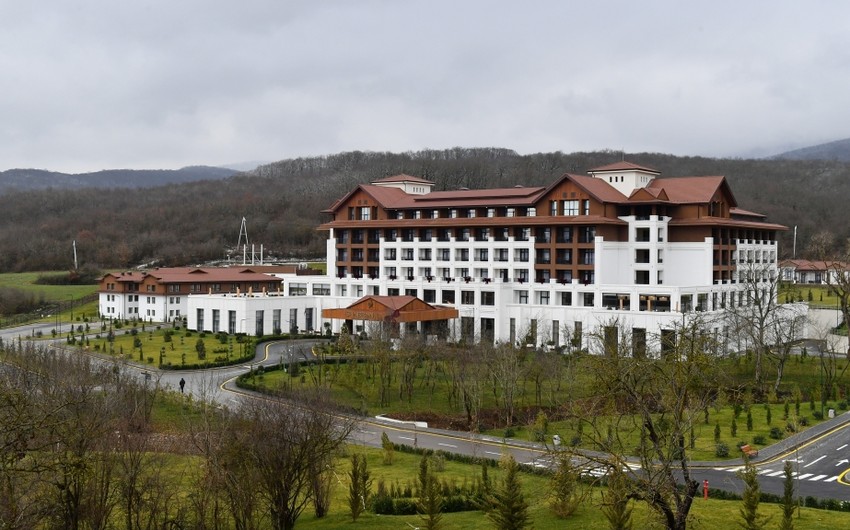 İlham Əliyev və Mehriban Əliyeva “Şabran” İstirahət Kompleksinin açılışında iştirak ediblər