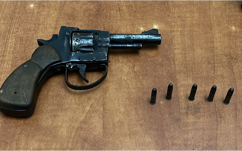 Ağdaşda üzərində tapança gəzdirən şəxs tutulub