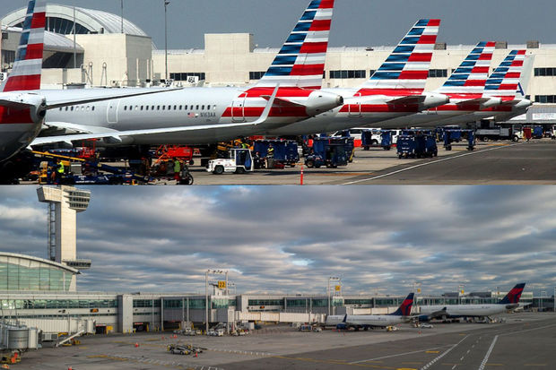 ABŞ-də bütün uçuşlar dayandırıldı - FOTO
