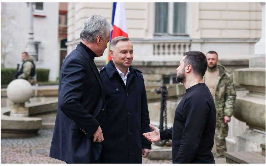 Ukrayna, Polşa və Litva prezidentləri Lvovda birgə bəyannamə imzalayıb