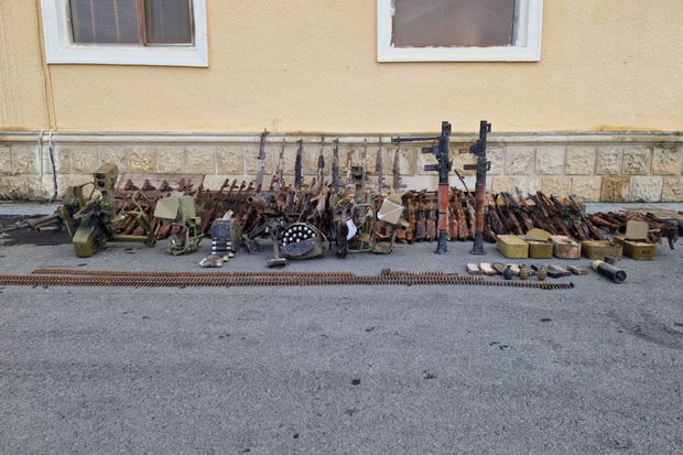 Füzulidə silah-sursat aşkar edildi - VİDEO