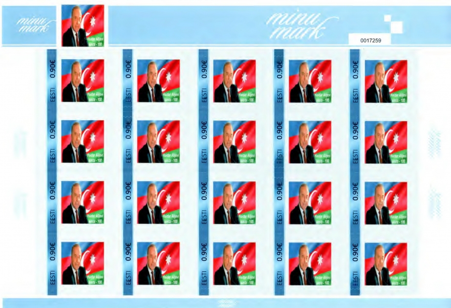 Estoniyada “Heydər Əliyev İli” münasibətilə poçt markaları çap edilib
