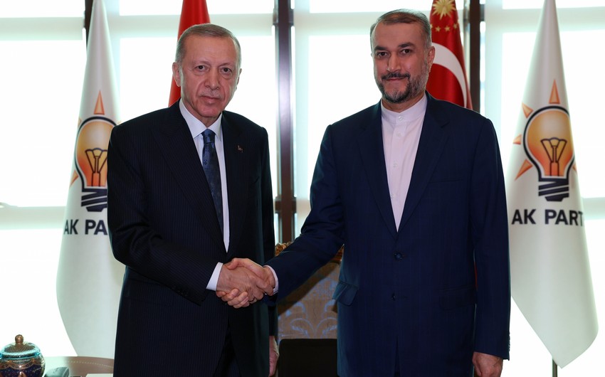 Ərdoğan İran XİN başçısını qəbul edib