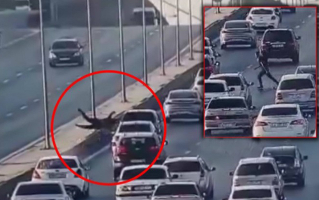 Bakıda qəfil yola çıxan piyadanın dəhşətli ölümü - Video