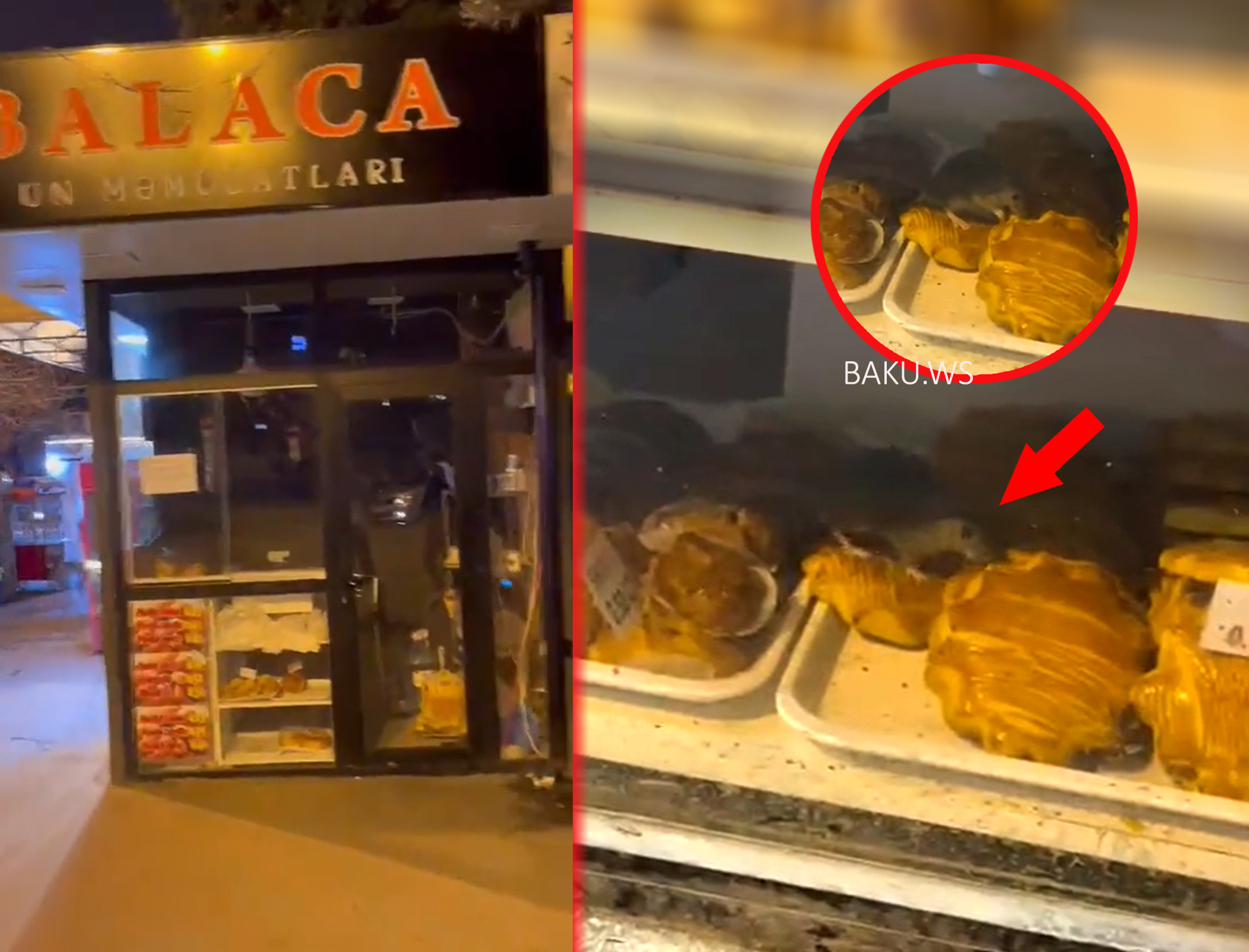 Bakıda siçan gəzən şirniyyat mağazası bağlandı - RƏSMİ - VİDEO