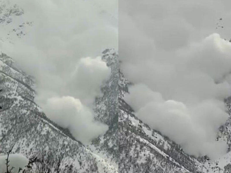 Türkiyədə qar uçqunu anbaan lentə alındı - VİDEO