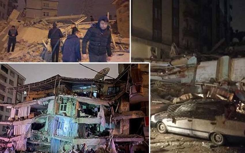 Adanada zəlzələdə 17 və 14 mərtəbəli iki bina tamamilə dağılıb