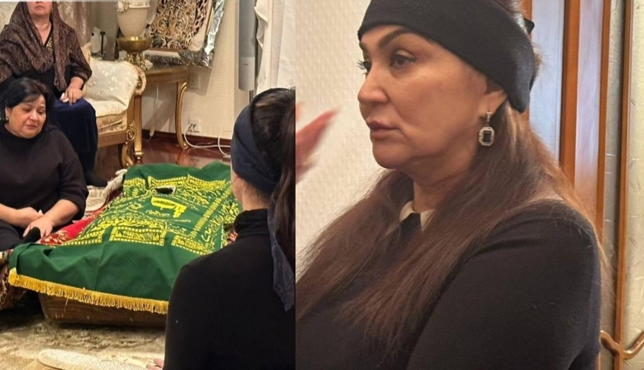 Yaxınları Zeynəb Dostəliyeva ilə vidalaşır - Fotolar
