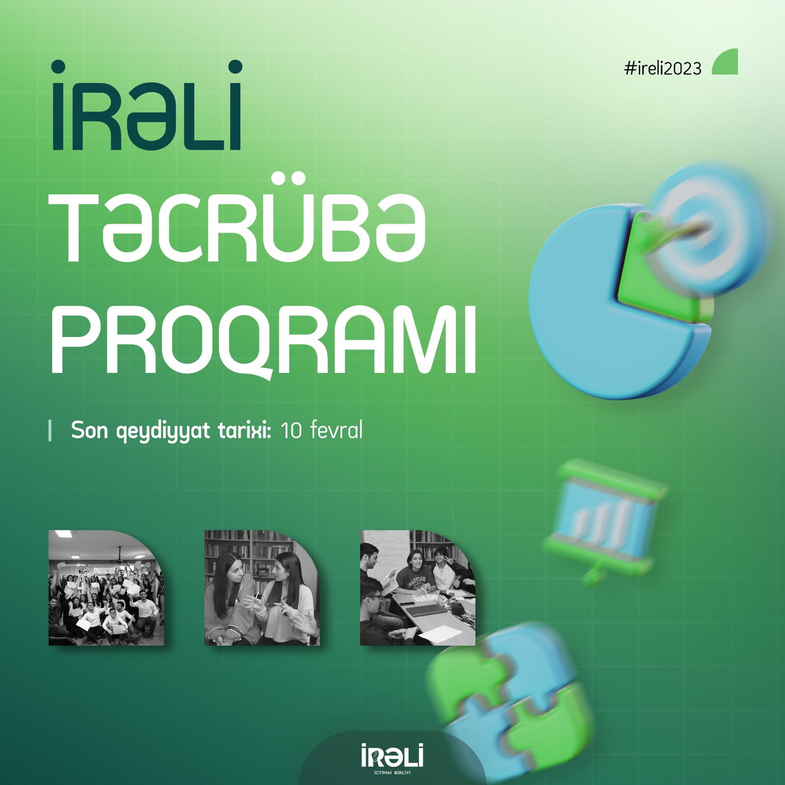 “İrəli” İctimai Birliyi 2023-cü ilin ilk təcrübə proqramını elan edir
