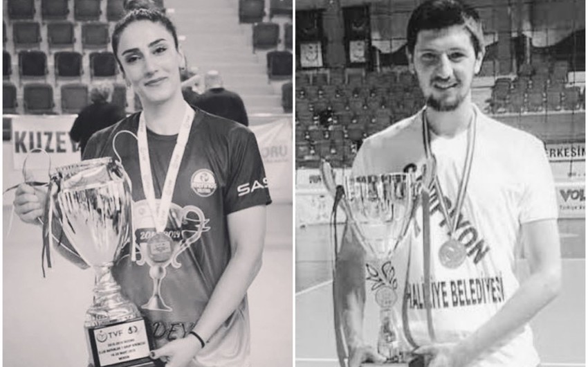Türkiyədəki zəlzələdə voleybolçu cütlük həlak olub