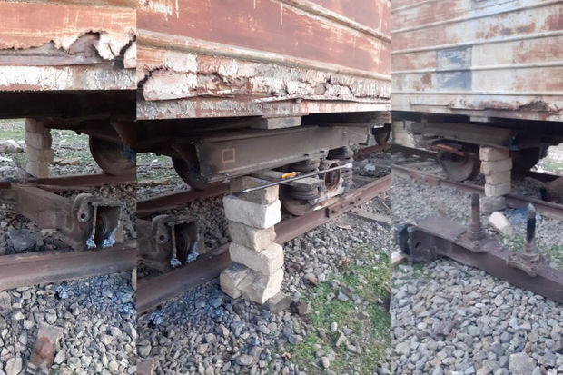 Ələtdə vaqonların təkərləri oğurlanıb - FOTO/VİDEO