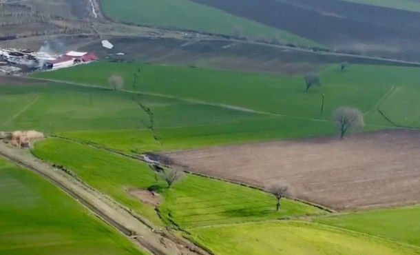 Kahramanmaraşda qırılma xəttinin havadan görüntüləri yayımlandı