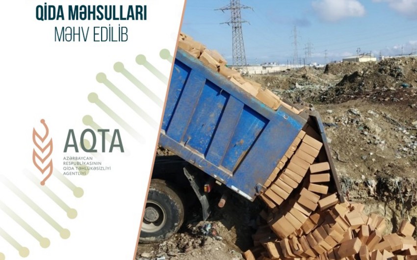 İstehlaka yararsız qida məhsulları məhv edilib