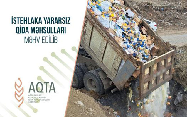 7 tondan çox qida məhsulu məhv edildi